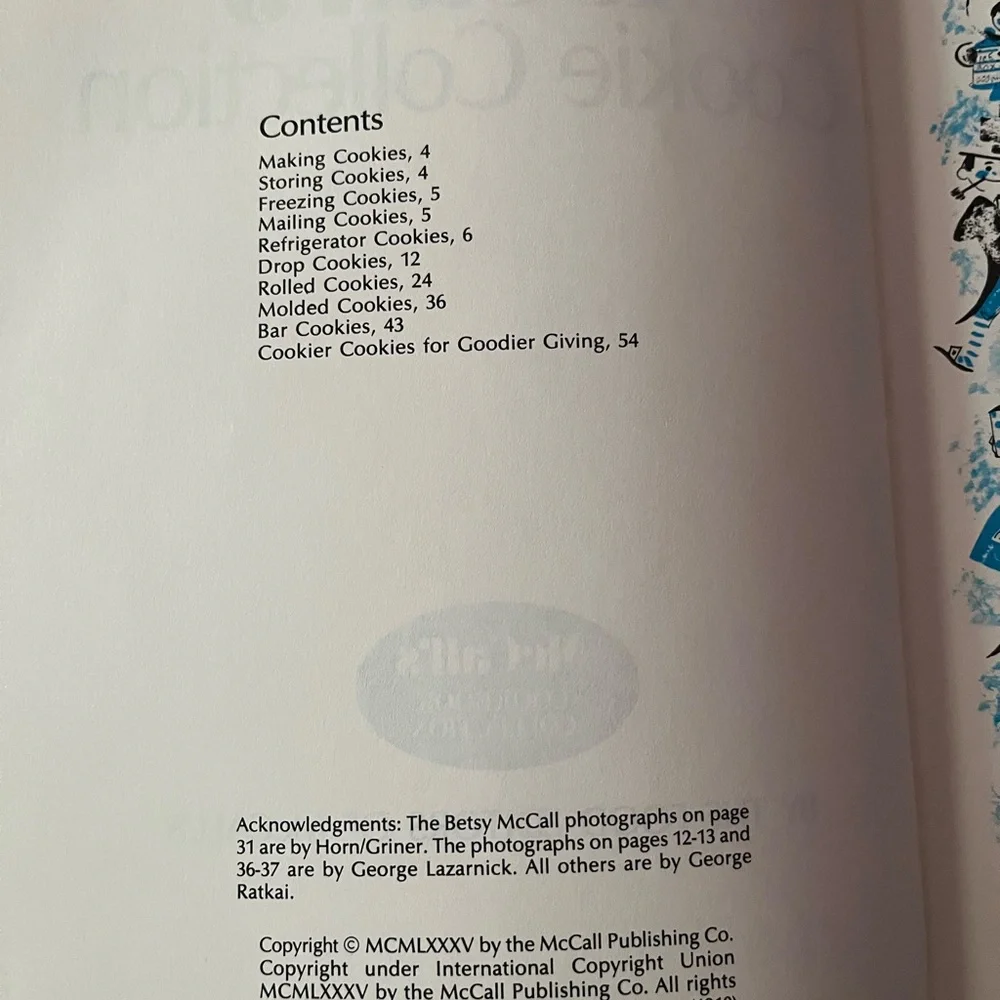 McCall's Cookie Collection Cookbook